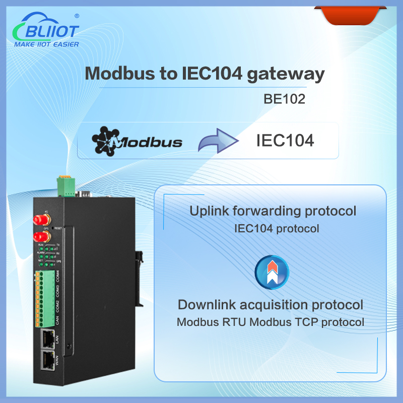 BLIIoT BE102 Modbus to IEC104 gateway